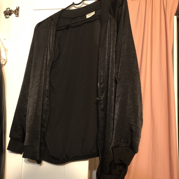 Jackets & Blazers - black light bomber jacket Jackets & Blazers - black light bomber jacket
